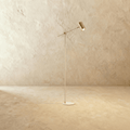 LumaArc Steel Floor Lamp With Adjustable Arm For Contemporary Spaces