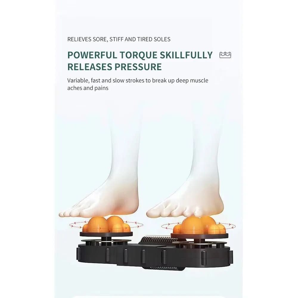 Massajador de pés shiatsu de luxo com função de calor | 12 bolas de massagem 3D e temporizador - Fioriscas