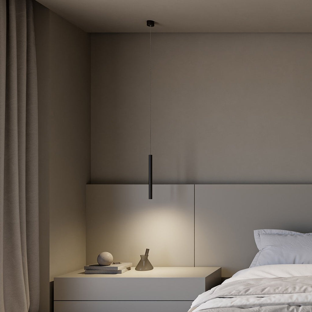 Minimalistické hliníkové závěsné svítidlo AeroLume, teplé LED světlo 2700 K