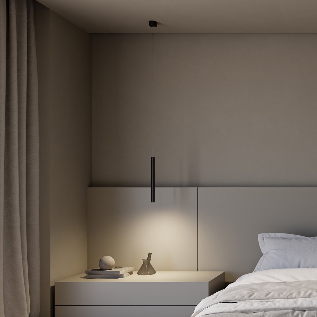 Minimalistické hliníkové závěsné svítidlo AeroLume, teplé LED světlo 2700 K