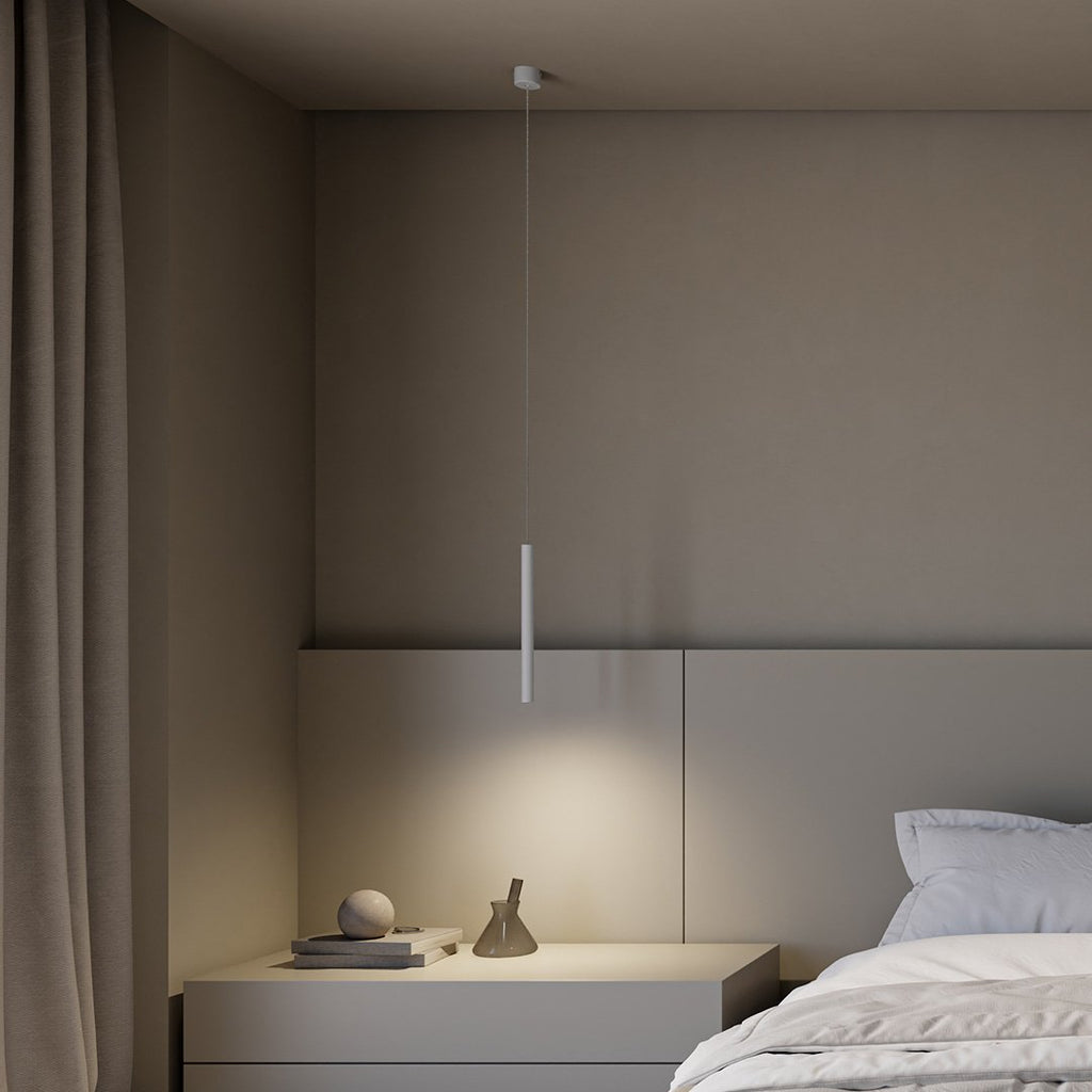 Minimalistické hliníkové závěsné svítidlo AeroLume, teplé LED světlo 2700 K