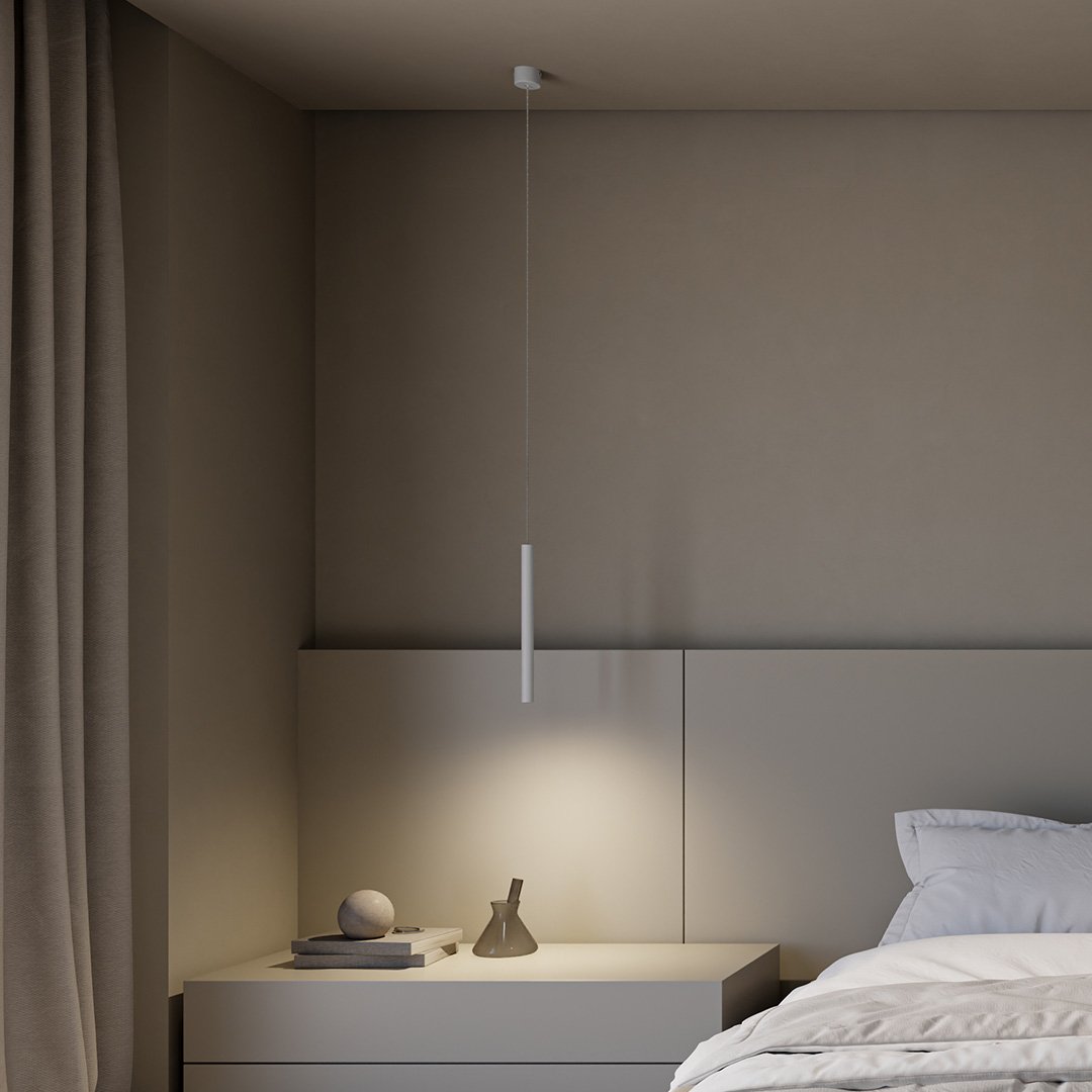 Minimalistické hliníkové závěsné svítidlo AeroLume, teplé LED světlo 2700 K
