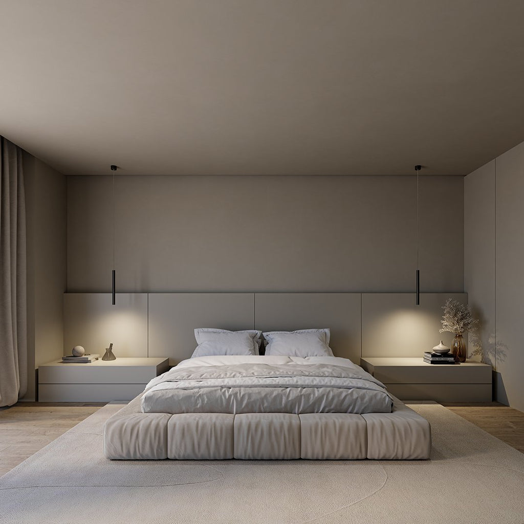 Minimalistické hliníkové závěsné svítidlo AeroLume, teplé LED světlo 2700 K
