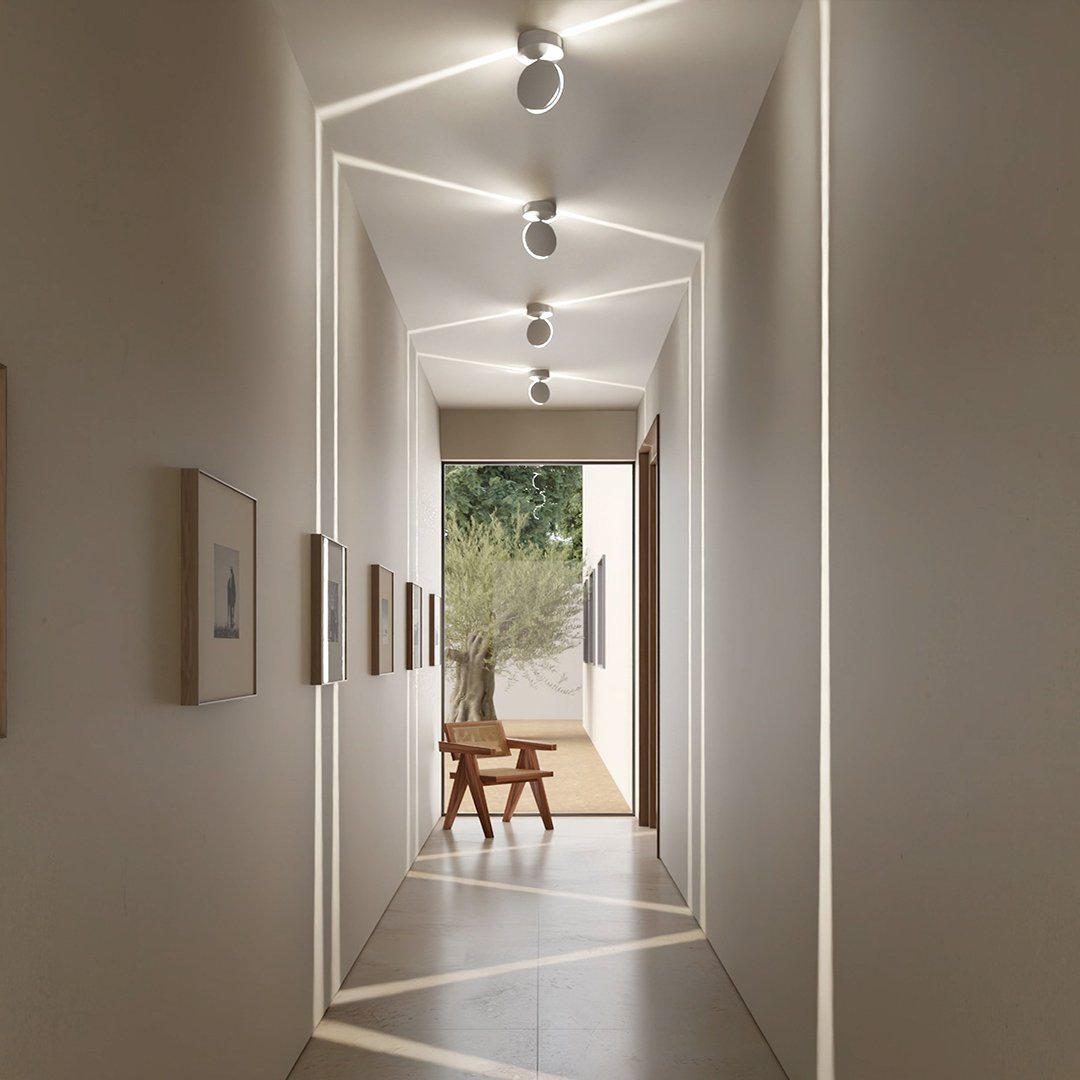 LumenAura Orbit 360° Rotating LED Wall Light For Outdoors