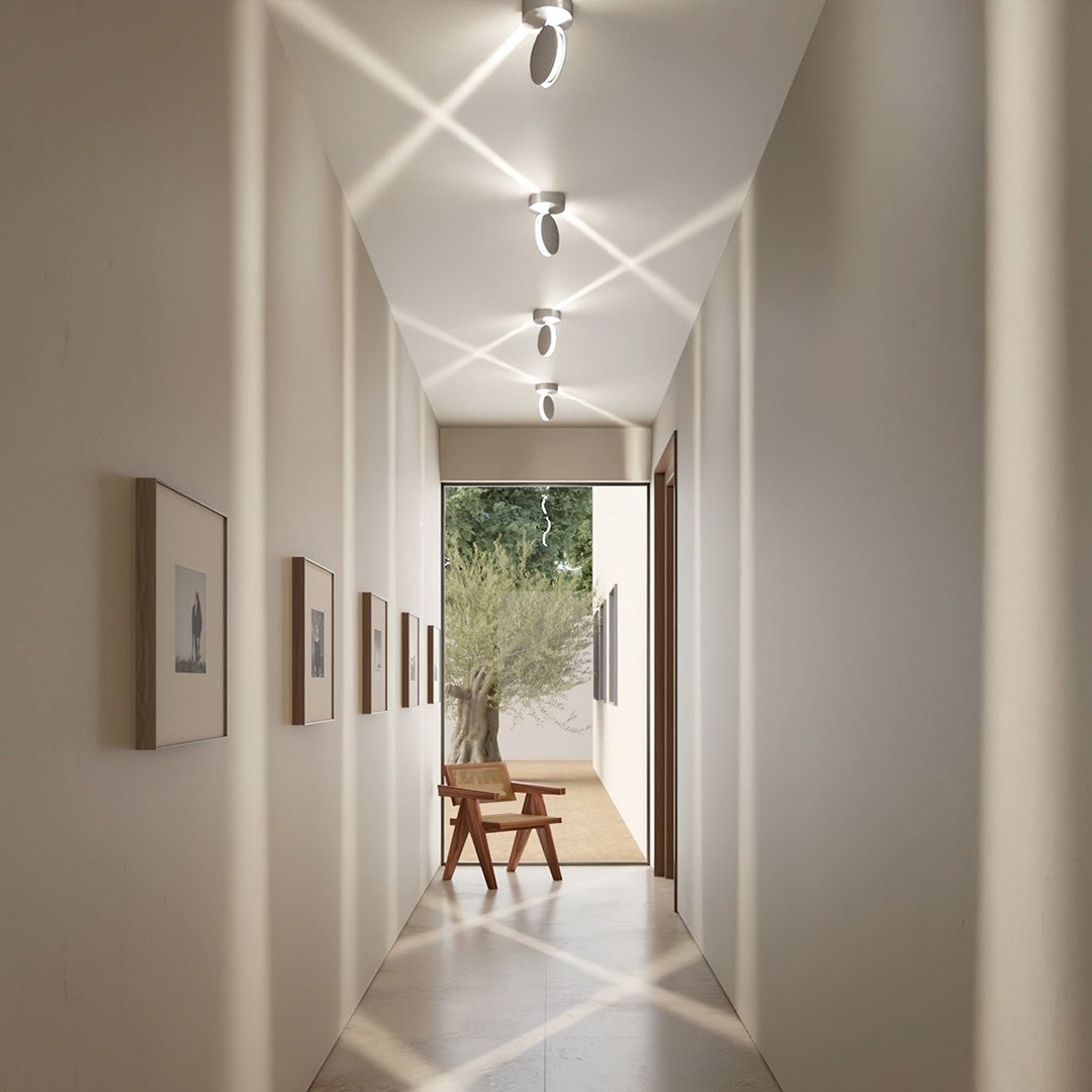 LumenAura Orbit 360° Rotating LED Wall Light For Outdoors