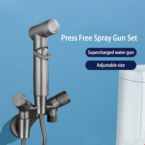Angled Valve Handheld Bidet Sprayer, Wall-Mount ABS Build