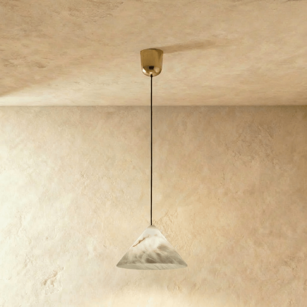 Petal Glow Alabaster Pendant Light Inspired By Cherry Blossoms