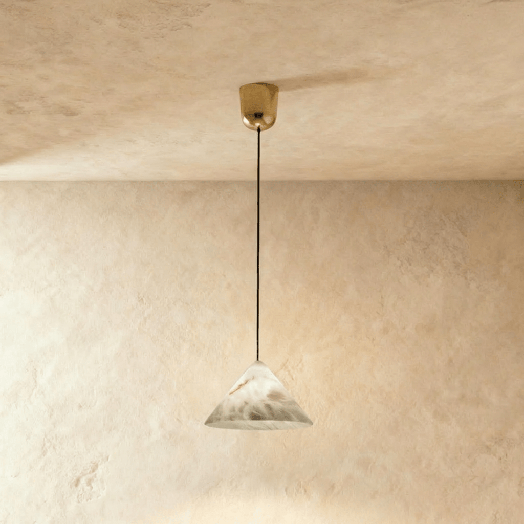 Petal Glow Alabaster Pendant Light Inspired By Cherry Blossoms