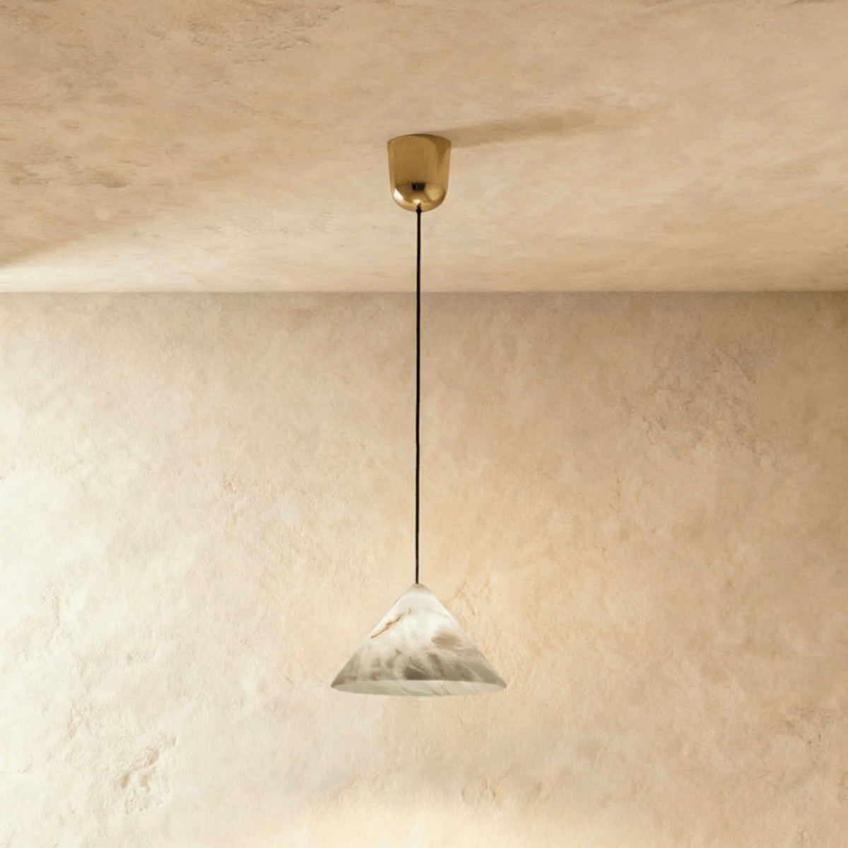 Petal Glow Alabaster Pendant Light Inspired By Cherry Blossoms