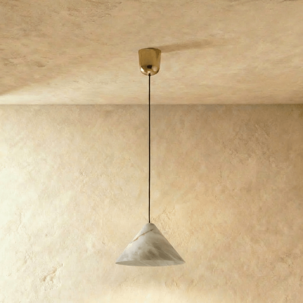 Petal Glow Alabaster Pendant Light Inspired By Cherry Blossoms