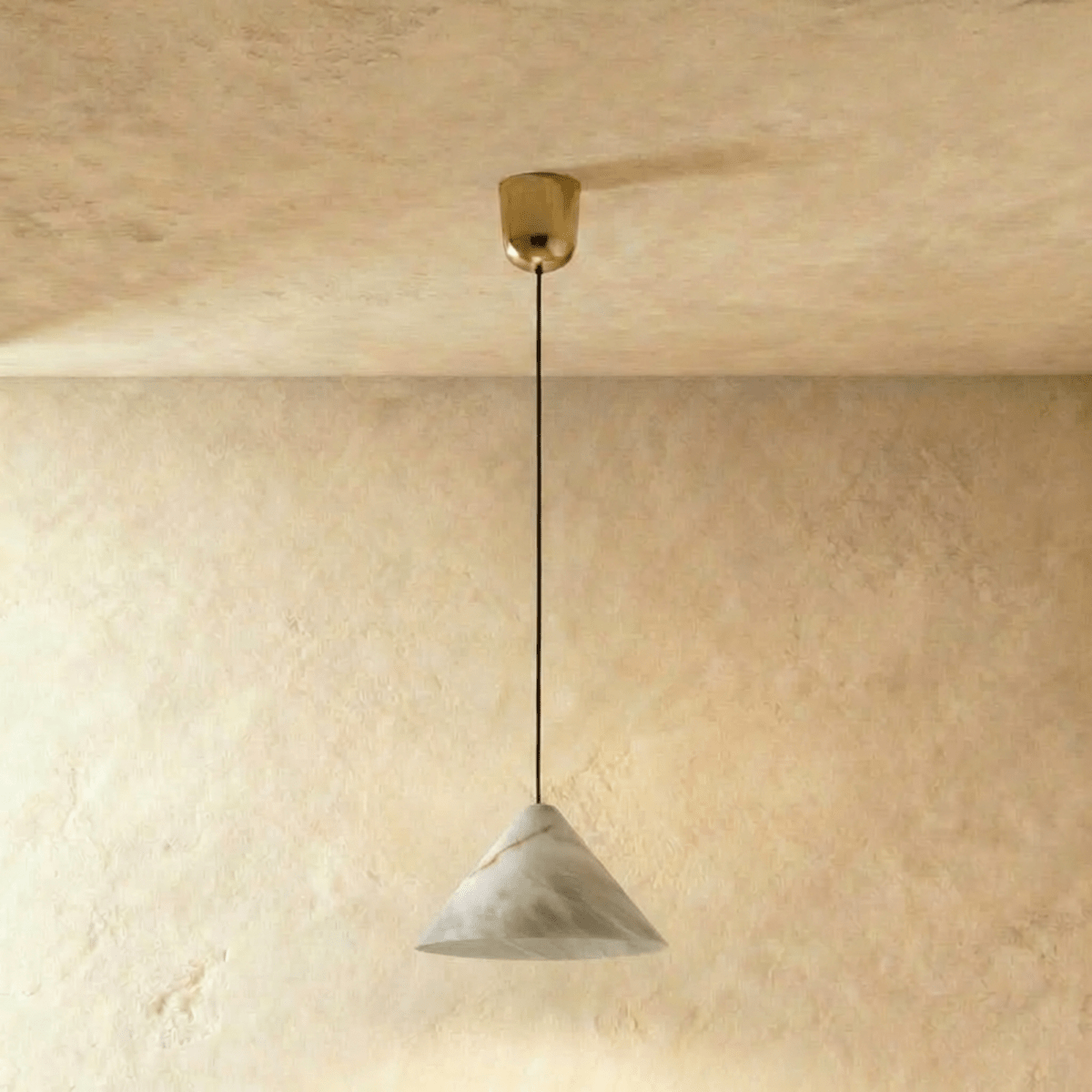 Petal Glow Alabaster Pendant Light Inspired By Cherry Blossoms