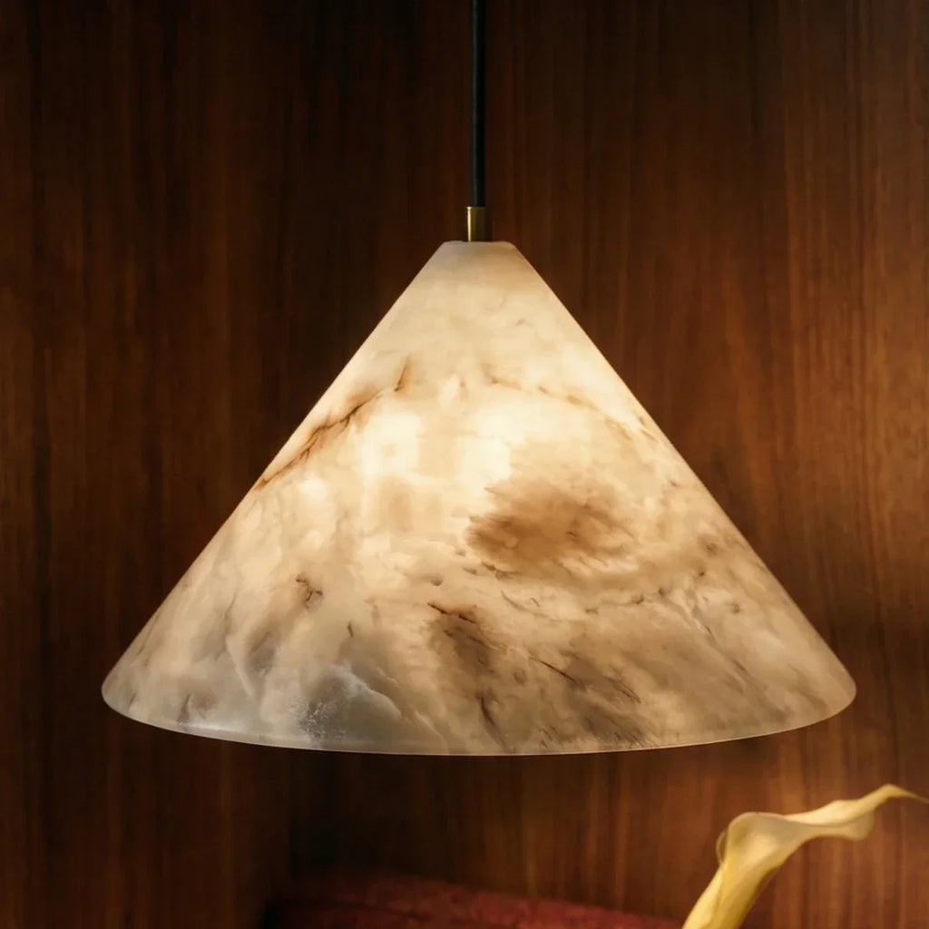 Petal Glow Alabaster Pendant Light Inspired By Cherry Blossoms