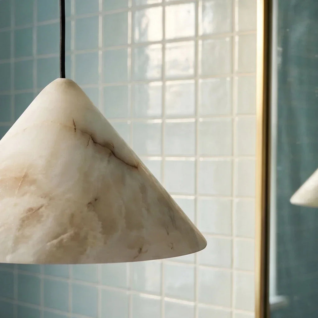 Petal Glow Alabaster Pendant Light Inspired By Cherry Blossoms
