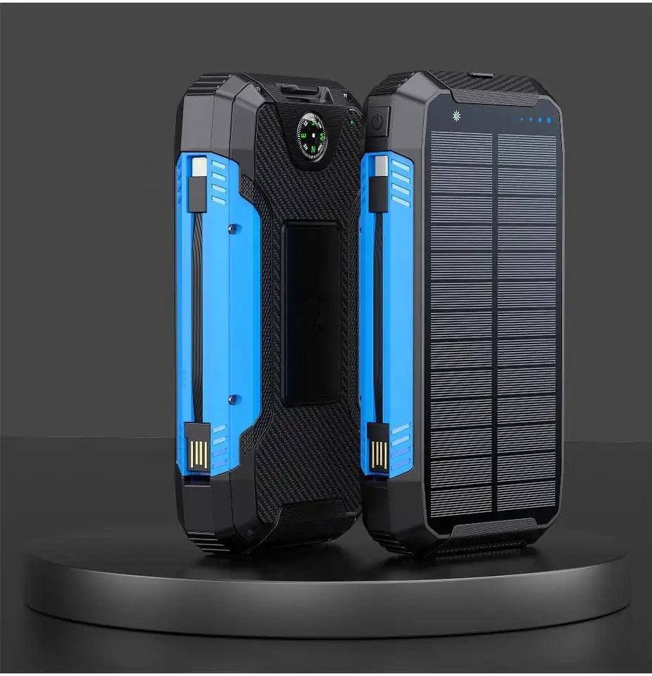 Solarny powerbank 30 000 mAh EclipseVolt, wodoodporny, z bezprzewodowym ładowaniem Qi