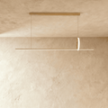 Copper Frame Pendant Light With Circular Loop Suspension