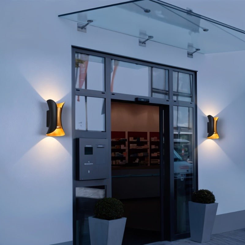 AeroAvenue Modern Outdoor Wall Light With Black Or White Finish