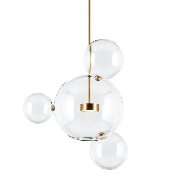 Suspension OrbisGlow Moderne en Verre Sphérique, Plusieurs Tailles