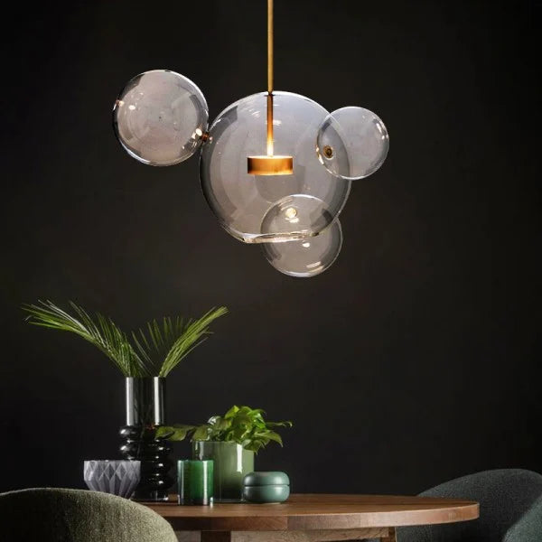 Suspension OrbisGlow Moderne en Verre Sphérique, Plusieurs Tailles