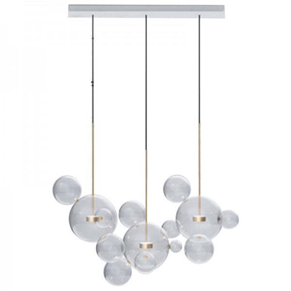 Suspension OrbisGlow Moderne en Verre Sphérique, Plusieurs Tailles