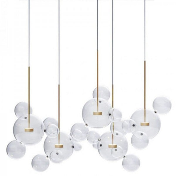 Suspension OrbisGlow Moderne en Verre Sphérique, Plusieurs Tailles