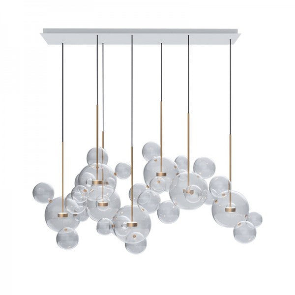Suspension OrbisGlow Moderne en Verre Sphérique, Plusieurs Tailles