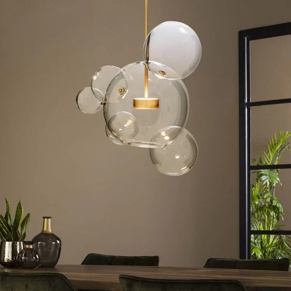 Suspension OrbisGlow Moderne en Verre Sphérique, Plusieurs Tailles