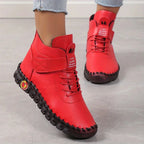 Elegante Jeans-Stiefeletten aus geprägtem Leder mit gepolstertem Komfort
