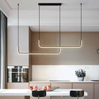 EdgeGlow pendellampe i metall og silikon, to LED-hoder, 90–150 cm