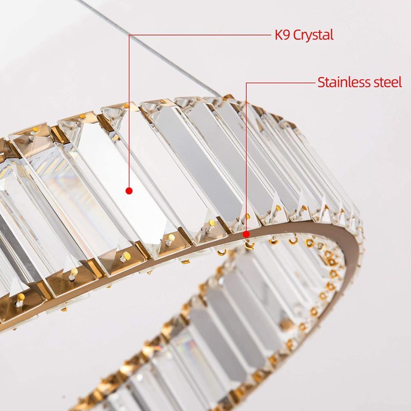 Kristy Elegant Round Crystal Chandelier, Clear | Fioriscas