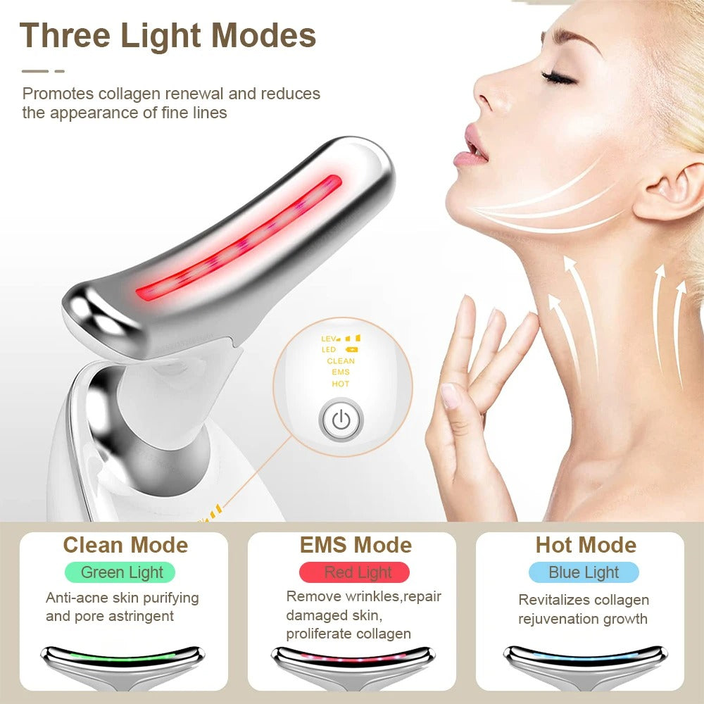 Lumiva 7-In-1 EMS Face And Neck Tightening Device Kit