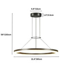 Lampadario Aether Ring con bagliore ambientale morbido per interni moderni