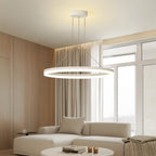Lampadario Aether Ring con bagliore ambientale morbido per interni moderni