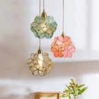 Petal Glow Stained Glass Pendant Light With Floral Bloom Motif
