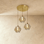 Petal Glow Stained Glass Pendant Light With Floral Bloom Motif