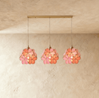 Petal Glow Stained Glass Pendant Light With Floral Bloom Motif