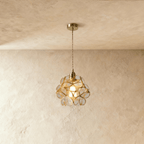 Petal Glow Stained Glass Pendant Light With Floral Bloom Motif