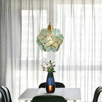 Petal Glow Stained Glass Pendant Light With Floral Bloom Motif