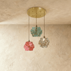 Petal Glow Stained Glass Pendant Light With Floral Bloom Motif