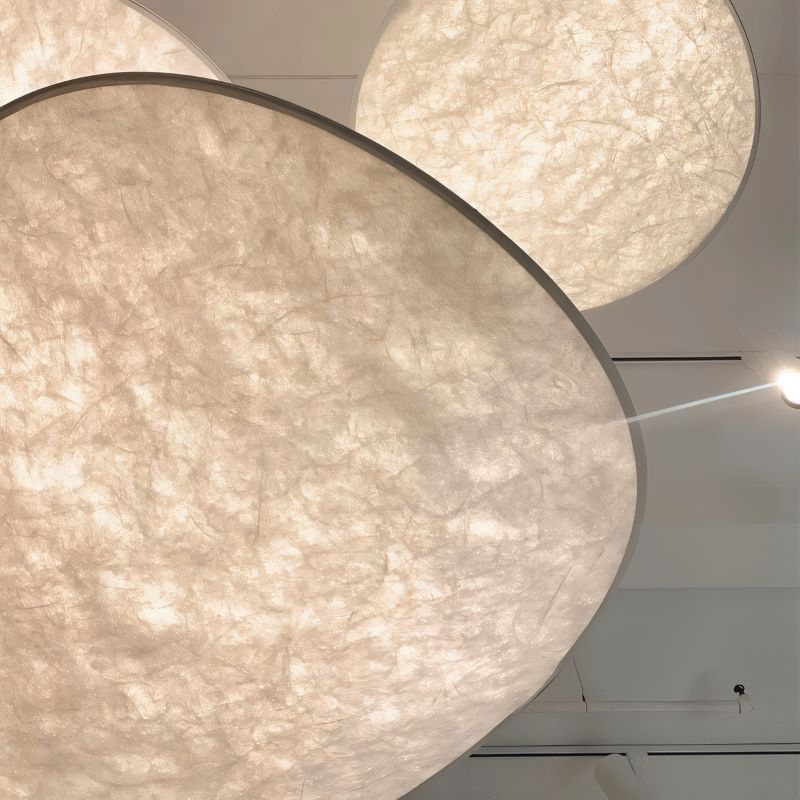 Nimbus Cloud Tyvek Pendant Light With Warm Diffused LED Glow