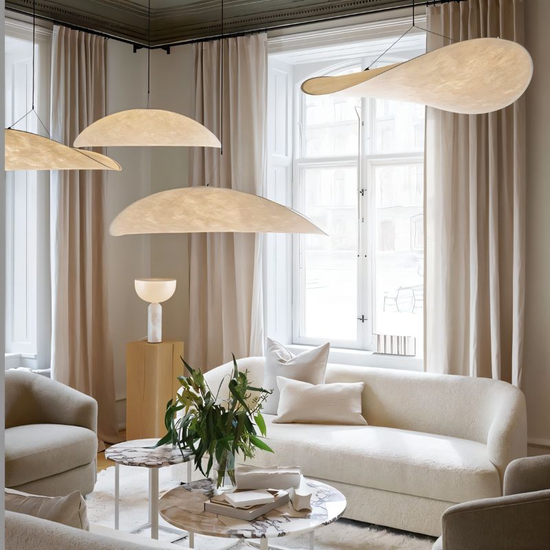 Nimbus Cloud Tyvek Pendant Light With Warm Diffused LED Glow