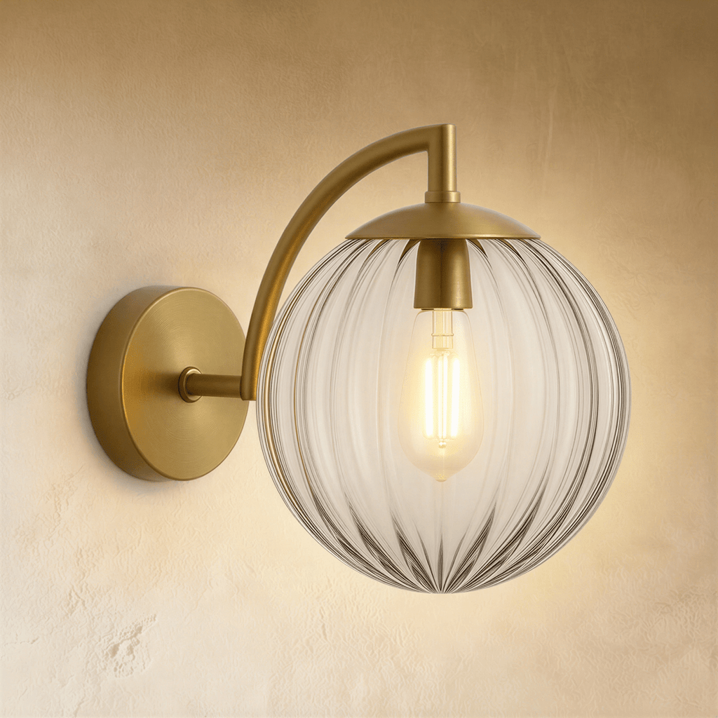 Aurelia Glass Orb Wall Lamp With Colorful Glass Shade Sconce