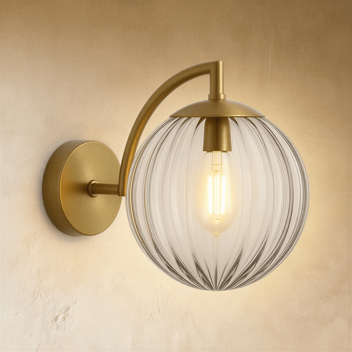 Aurelia Glass Orb Wall Lamp With Colorful Glass Shade Sconce