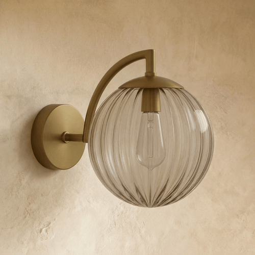 Aurelia Glass Orb Wall Lamp With Colorful Glass Shade Sconce