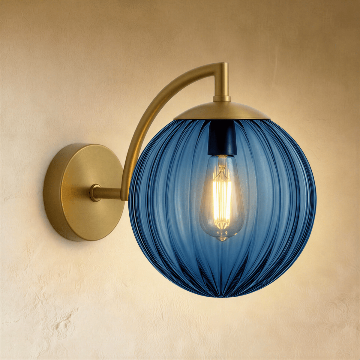 Aurelia Glass Orb Wall Lamp With Colorful Glass Shade Sconce