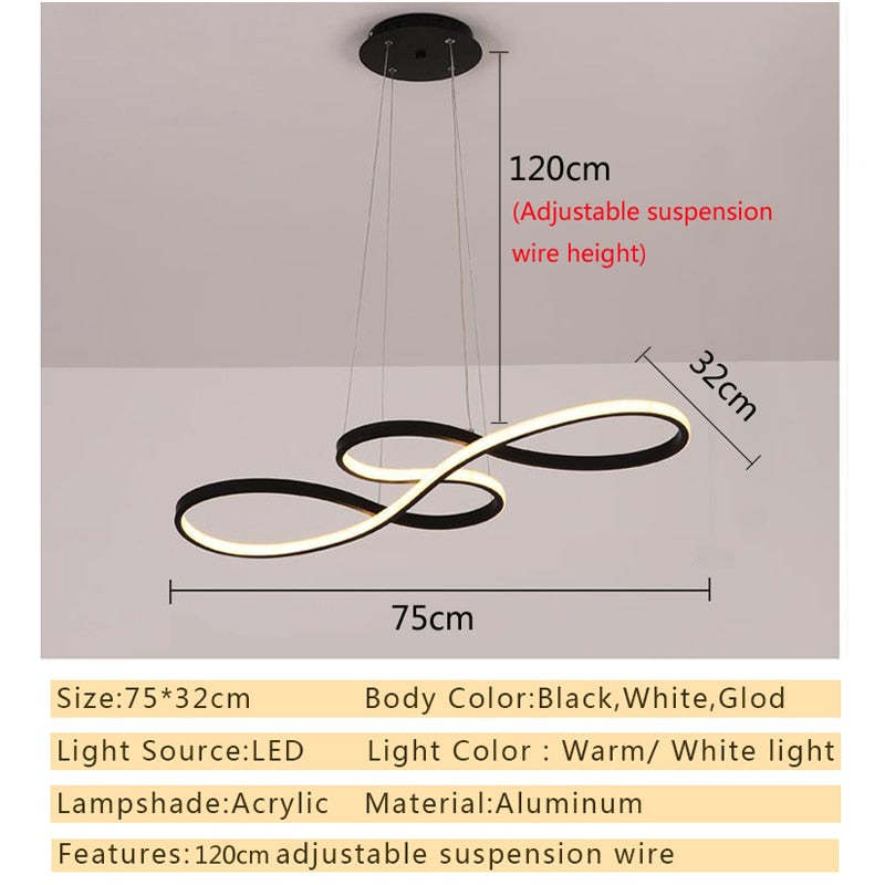 Durell Musical Note Pendant Light, Black & Gold | Fioriscas