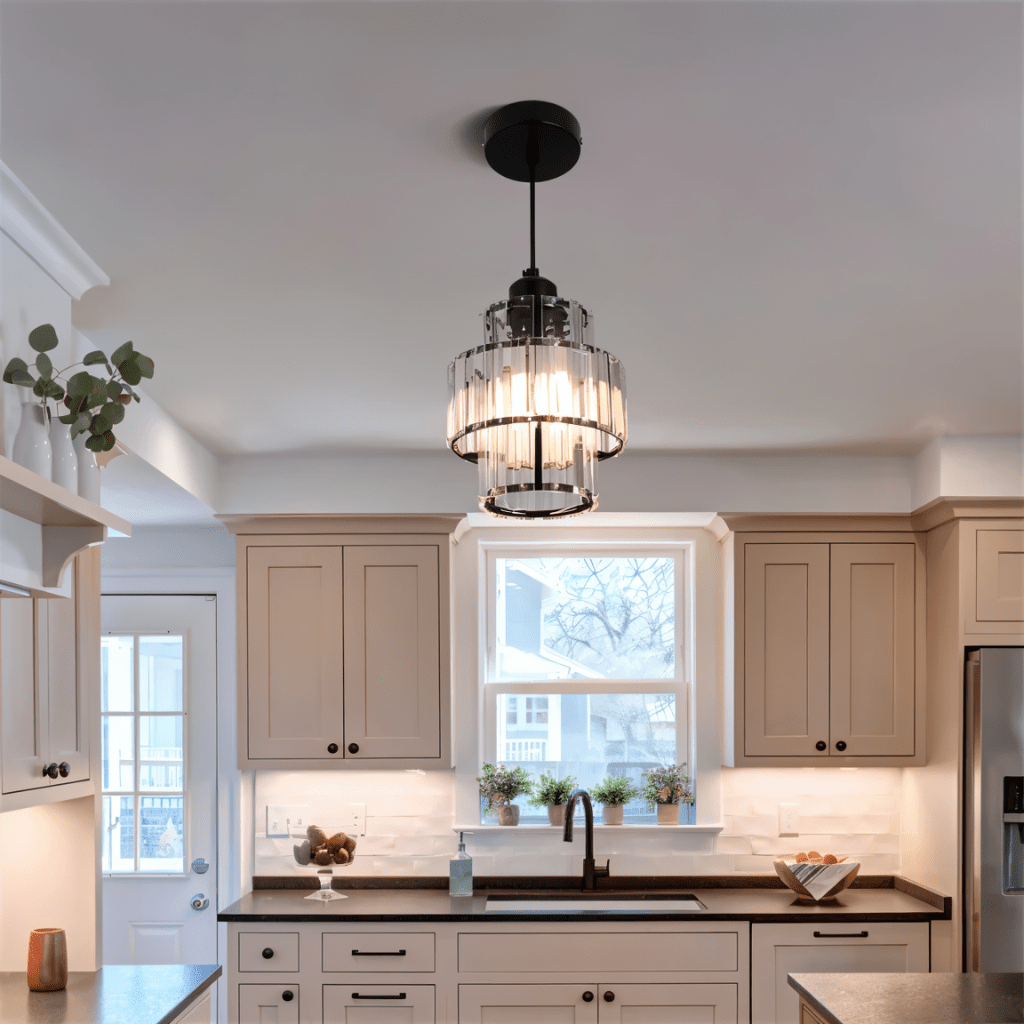 Luminique Crystal Pendant Light With LED For Living Rooms And Hallways