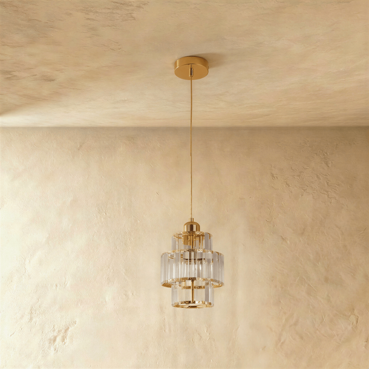 Luminique Crystal Pendant Light With LED For Living Rooms And Hallways