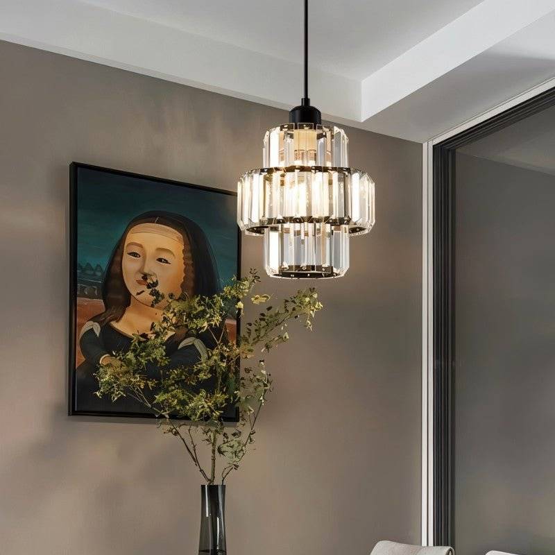 Luminique Crystal Pendant Light With LED For Living Rooms And Hallways