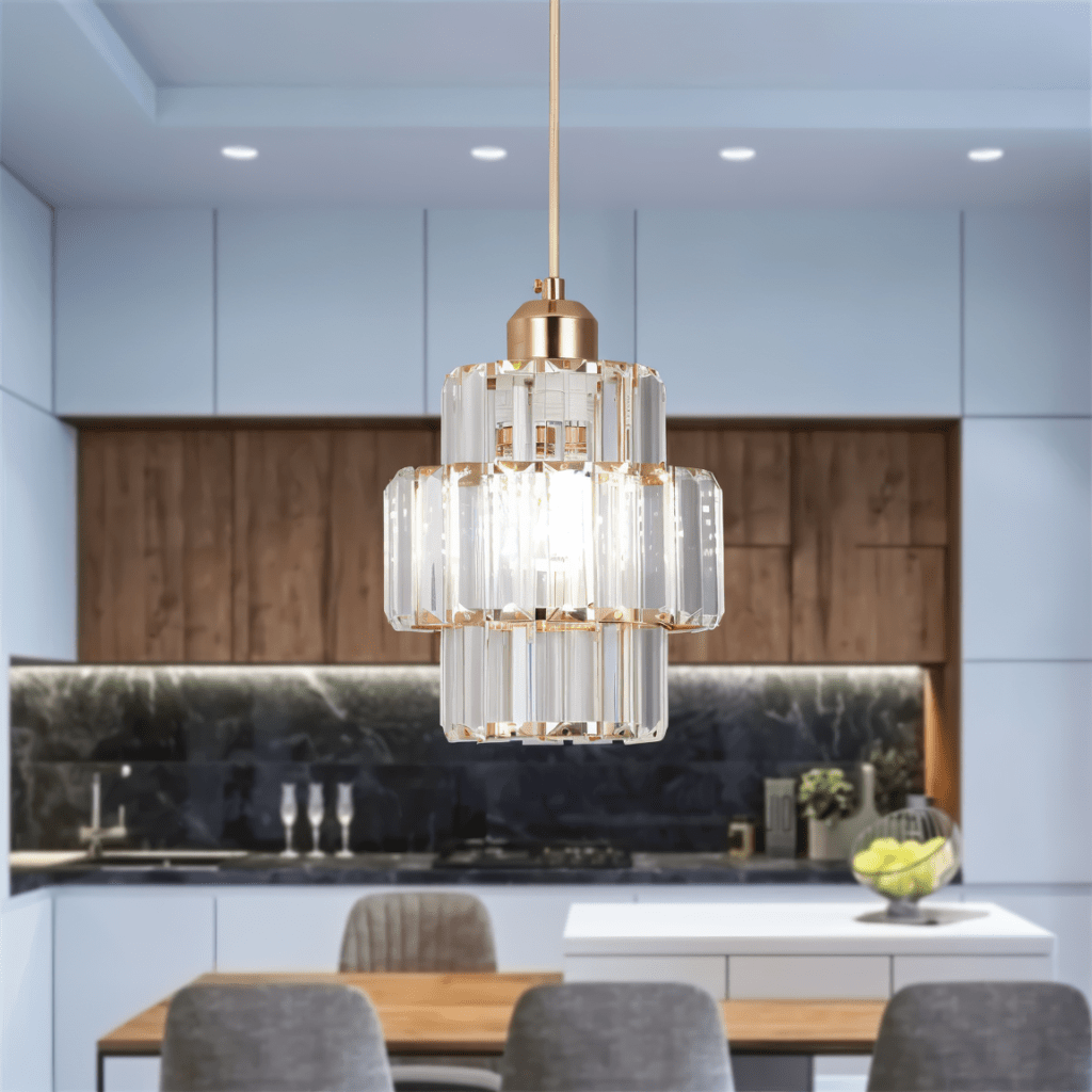 Luminique Crystal Pendant Light With LED For Living Rooms And Hallways