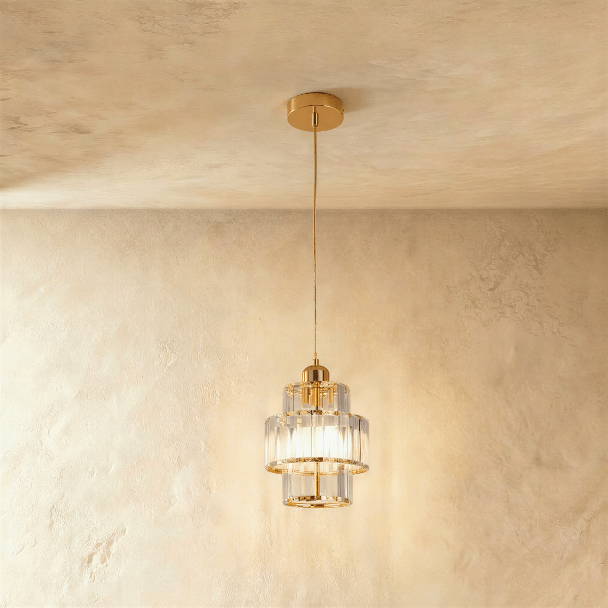 Luminique Crystal Pendant Light With LED For Living Rooms And Hallways